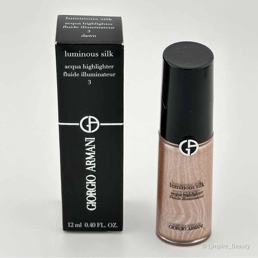 3 - 🆕 GIORGIO ARMANI Luminous Silk Acqua Highlighter - 3 Dawn (rosy bronze) NIB - Picture 3 of 9